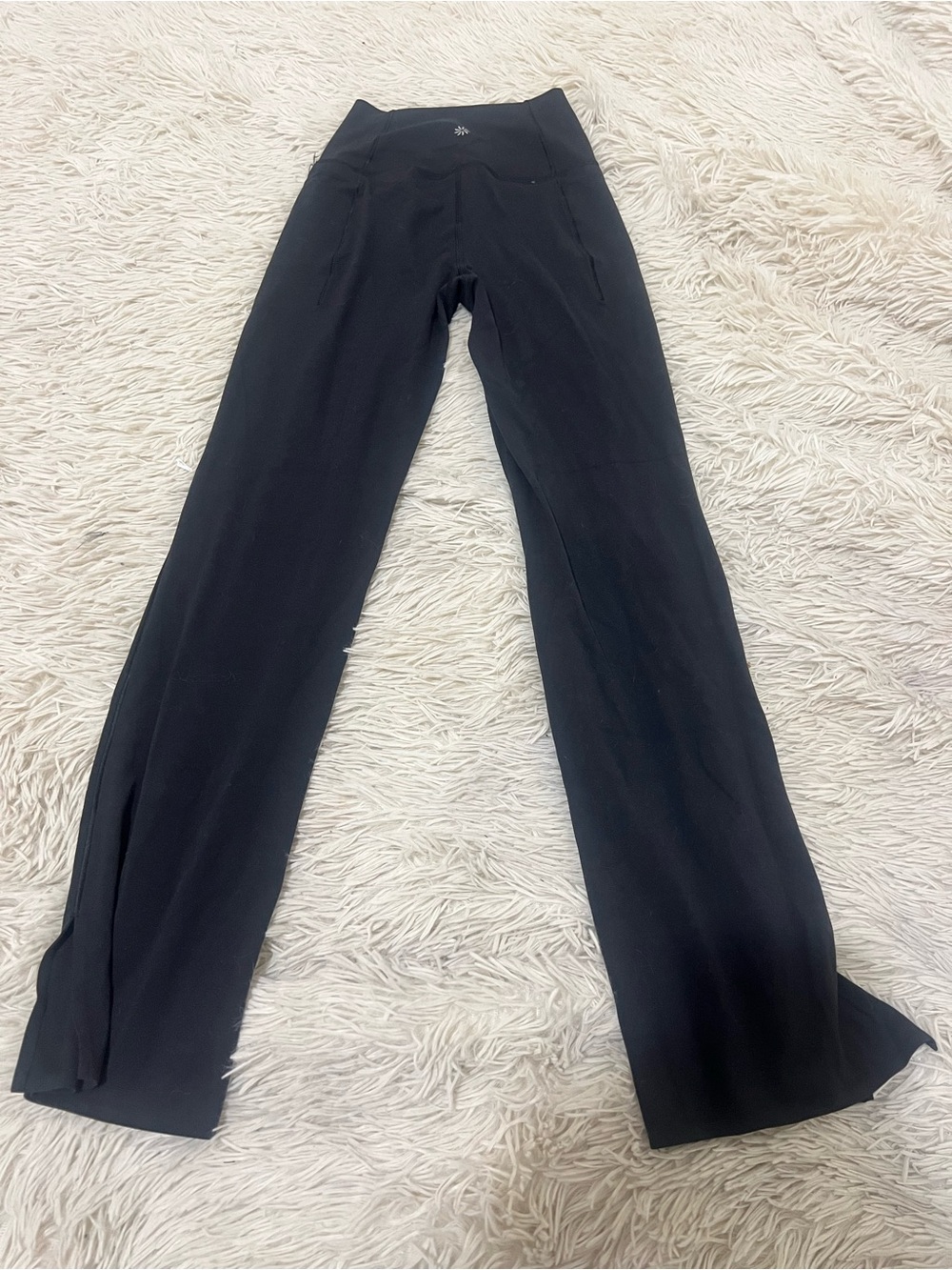 Athleta Black Flare Yoga Pants with High Waist - Picture 2 of 2